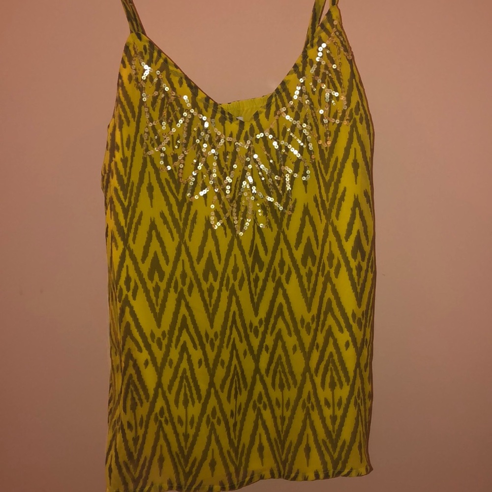 Yellow and silver striped Old Navy Tank